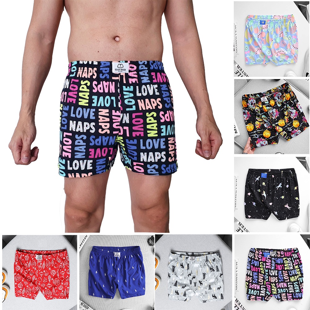 Quần đùi nam mặc nhà quần đùi ngủ chất liệu cotton co giãn 4 chiều - 𝐐𝐍𝐍𝐇