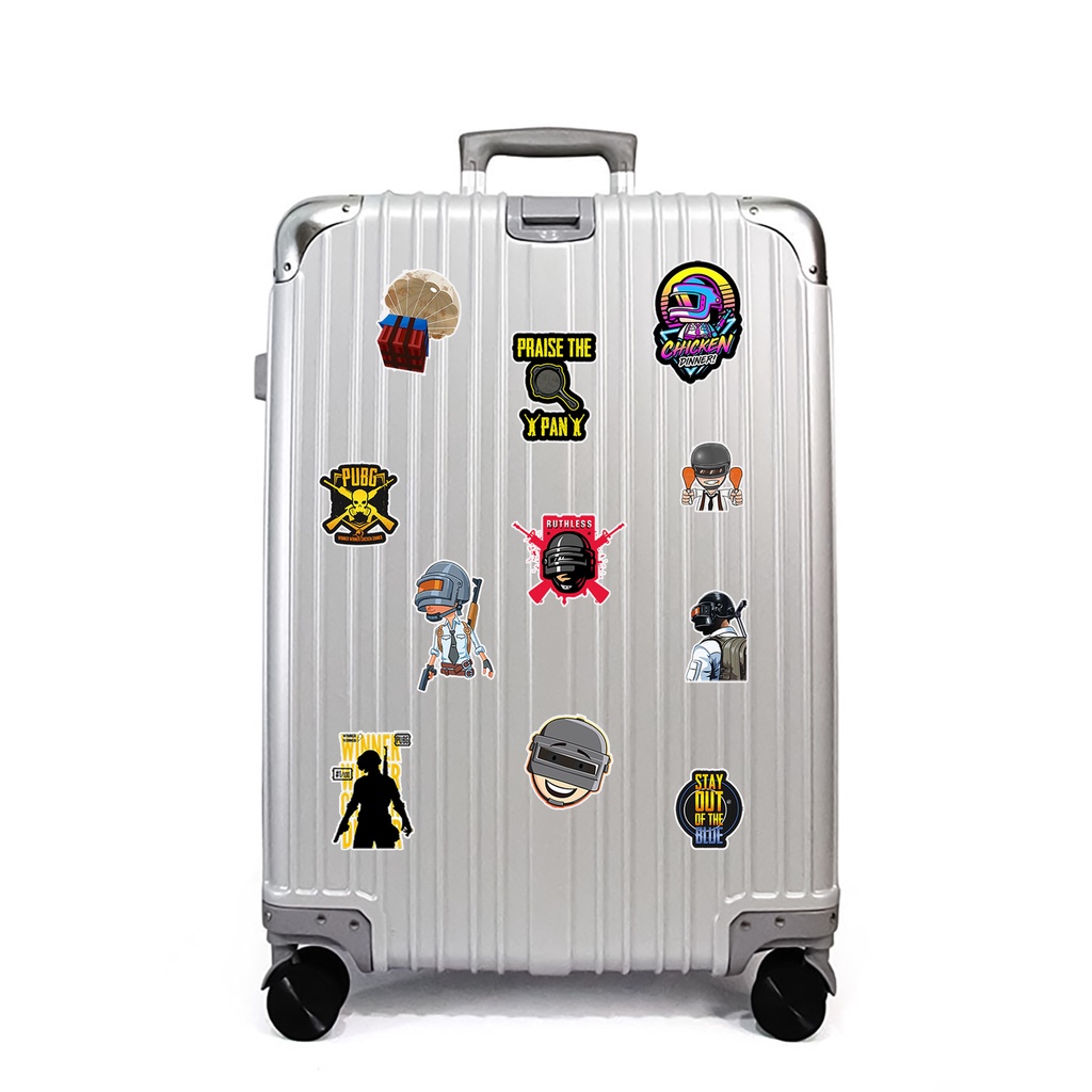 Sticker PUBG Dán Mũ Bảo Hiểm Chống Nước  - Nhãn Dán Decal Cắt Sẵn Từng Hình Dễ Dàng Sử Dụng
