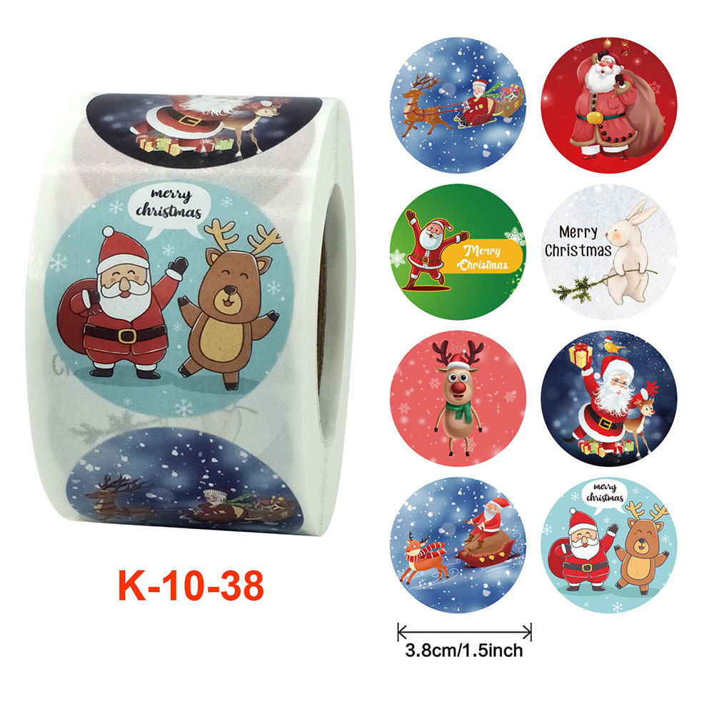 Cuộn Sticker Dán Trang Trí Giáng Sinh Hình Ông Già Noel