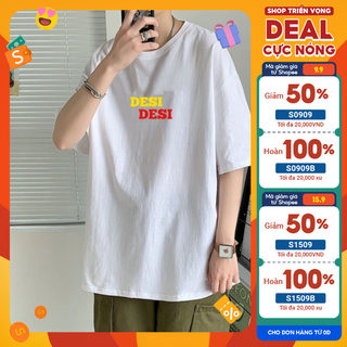 Áo thun nam màu trắng unisex form rộng có bigsize