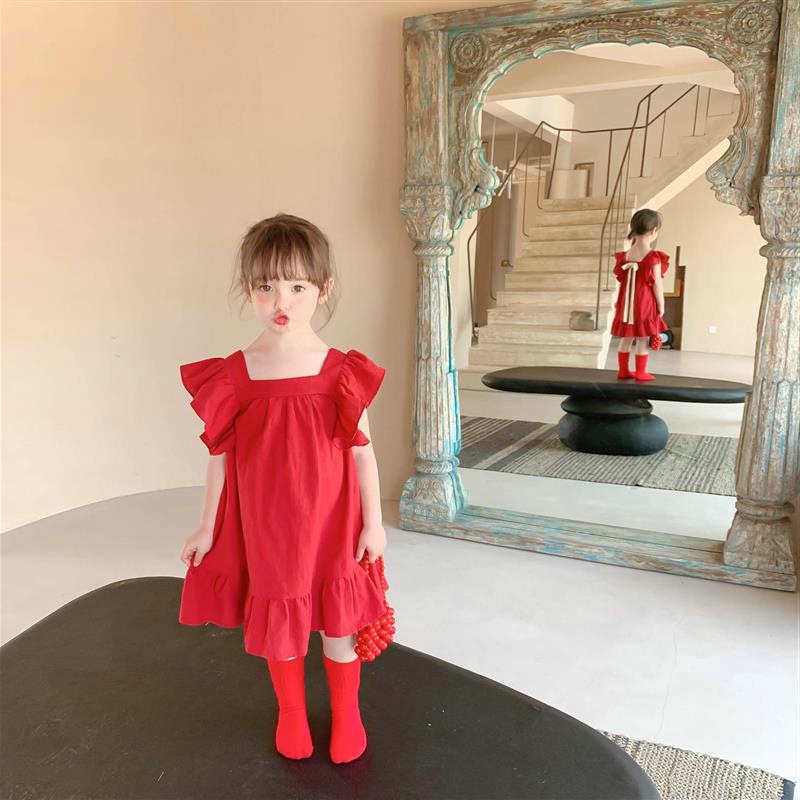 váy đầm bé gái đầm cánh sen maxi VL85 size 90-130 9-28 kg thời trang trẻ em hàng quảng châu