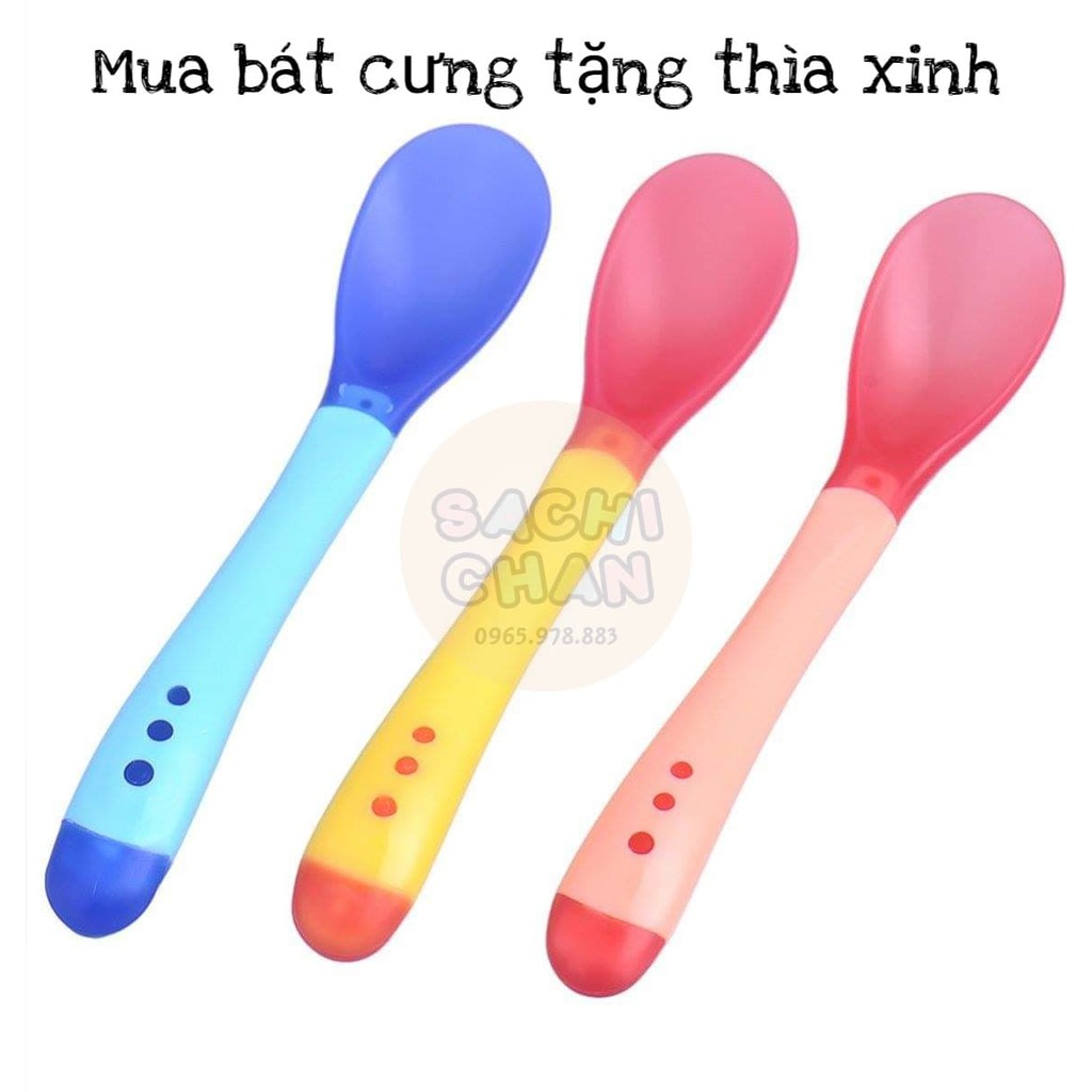 [Tặng thìa báo nóng] Bát ăn dặm gốm sứ, chén ăn dặm hình hoa quả nhiều màu sắc cho bé