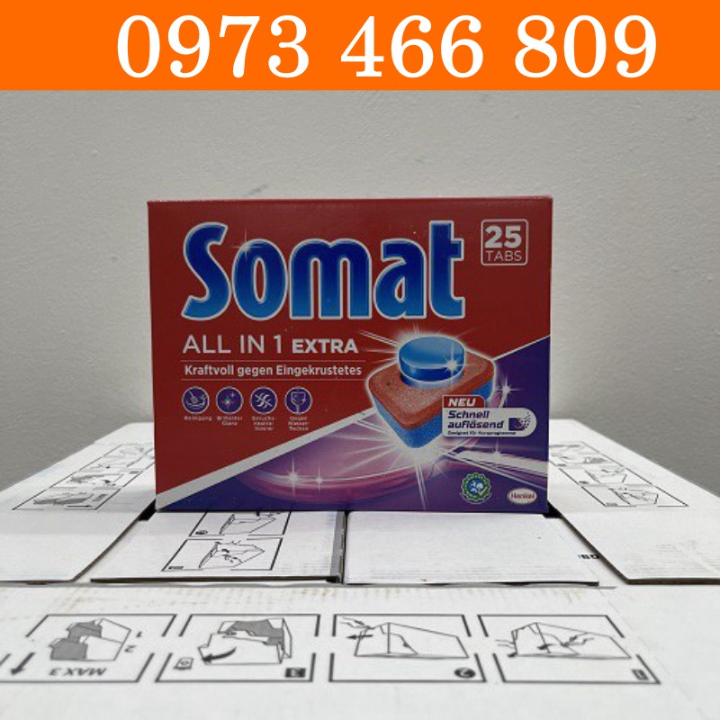  Viên rửa bát Somat hộp 25 viên [rẻ vô địch]