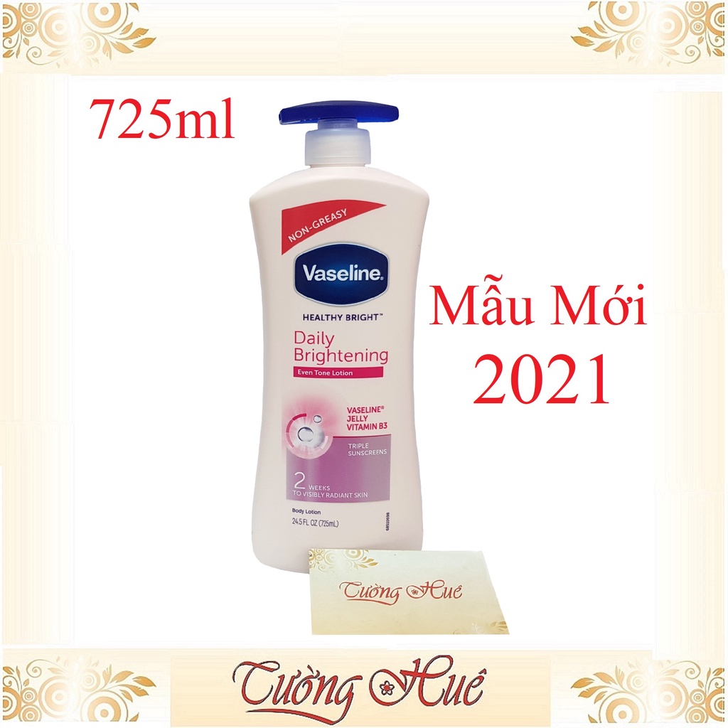 Dưỡng Thể Trắng Sáng Da Vaseline Jelly Vitamin B3 Daily Brightening - 725ml ( Mẫu Mới 2021 )