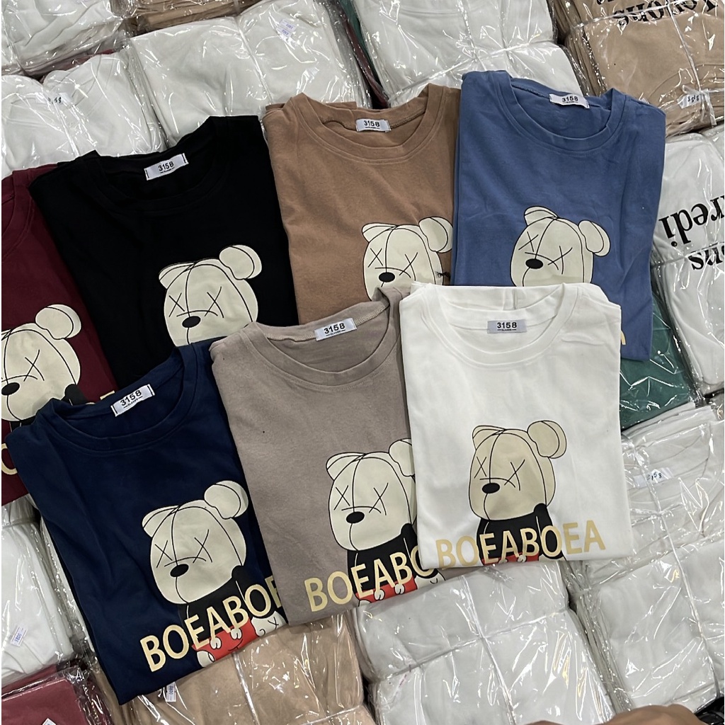 [Ảnh thật/Video] Áo phông oversize in gấu Boeaboea tag 3158, mặc đôi nam nữ - 29feb.closet - A29