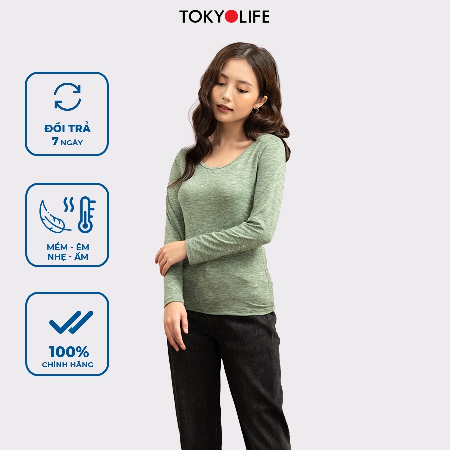 Áo giữ nhiệt WM Original Nữ cổ tròn, siêu co giãn, ấm TOKYOLIFE G9SMT098J/G9SMT002J