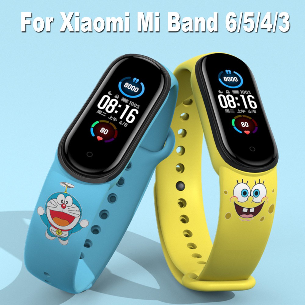 Dây đeo bằng Silicon thay thế thời trang cho đồng hồ thông minh Xiaomi Mi Band 6 5 4 3