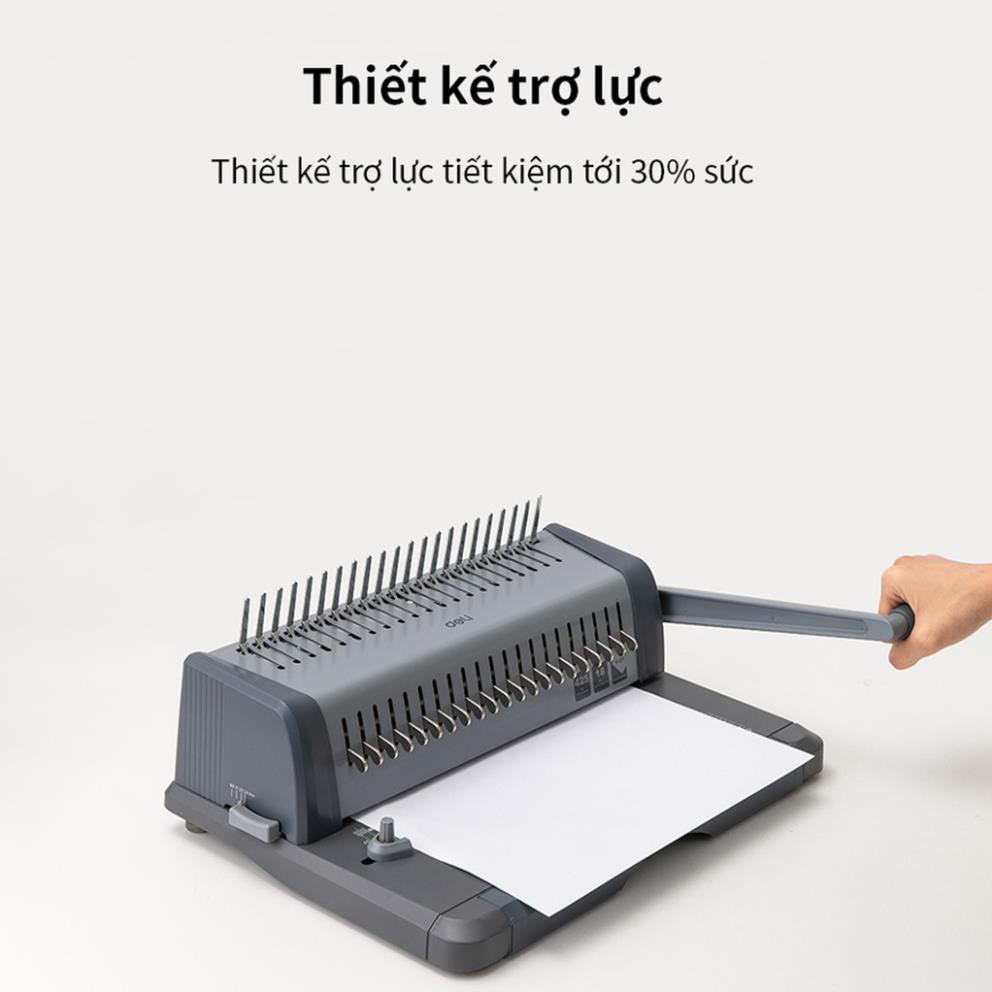 Máy đóng gáy xoắn cao cấp chính hãng Deli E3873