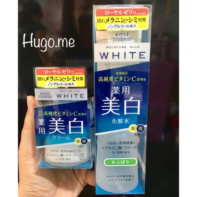 Nước hoa hồng trắng da kose mild White nhật bản 180ml