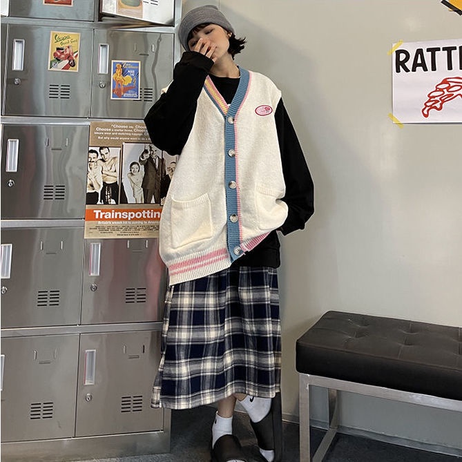 Áo Sweater Cổ Tròn Dáng Rộng Phong Cách Retro Cho Nữ