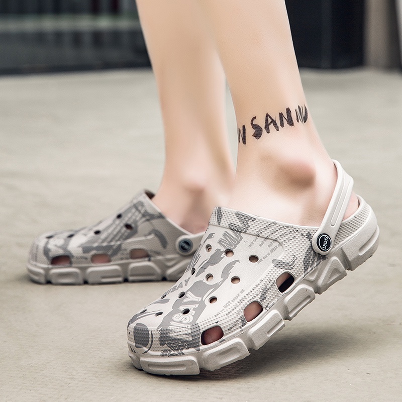 【JINTOHO】 Xăng đan Thể Thao Nhẹ Nhàng Thoáng Khí Họa Tiết Rằn Ri Thời Trang Đi Biển Mùa Hè Cho Nam