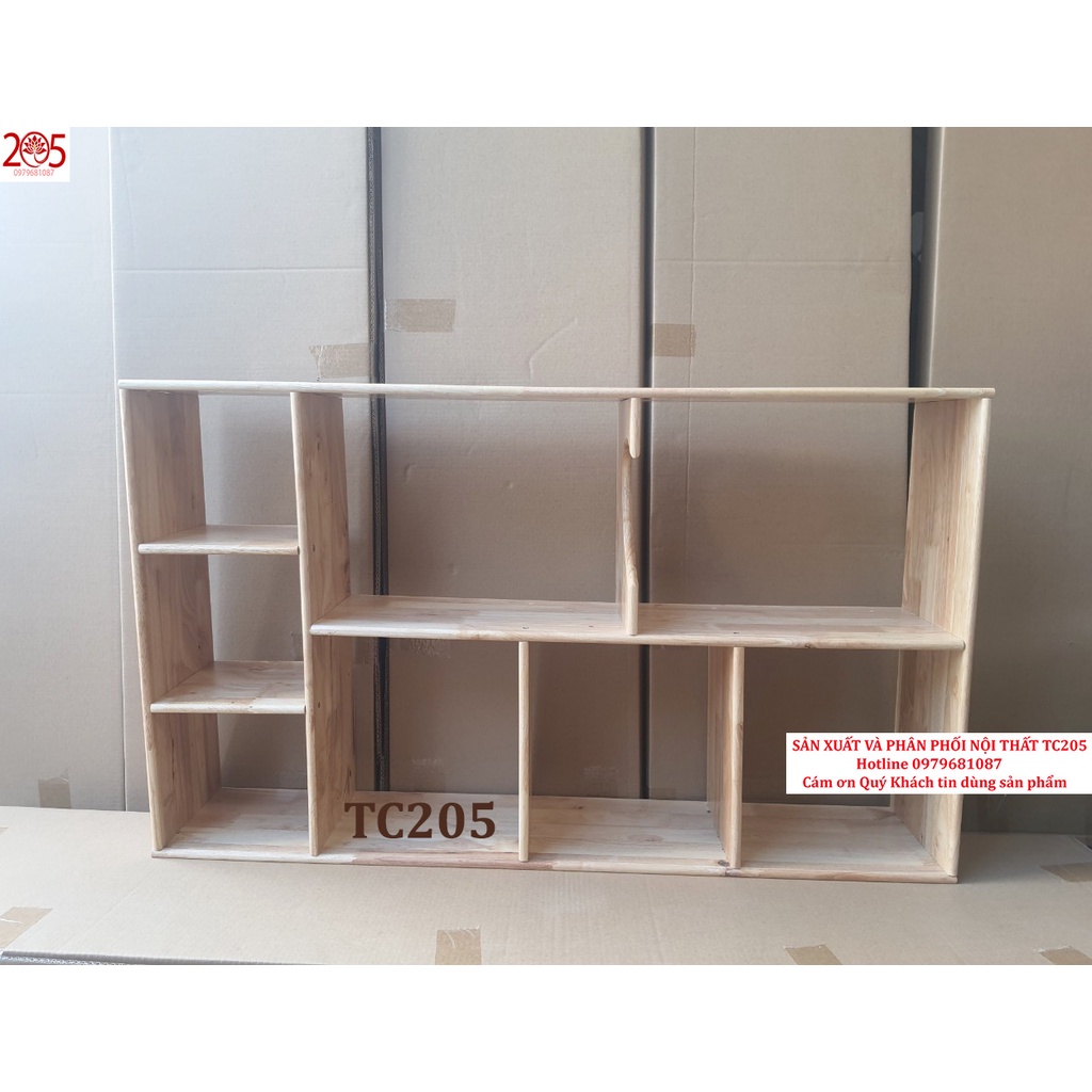 KỆ SÁCH TREO TƯỜNG  100x60x20cm - GỖ CAO SU 100%
