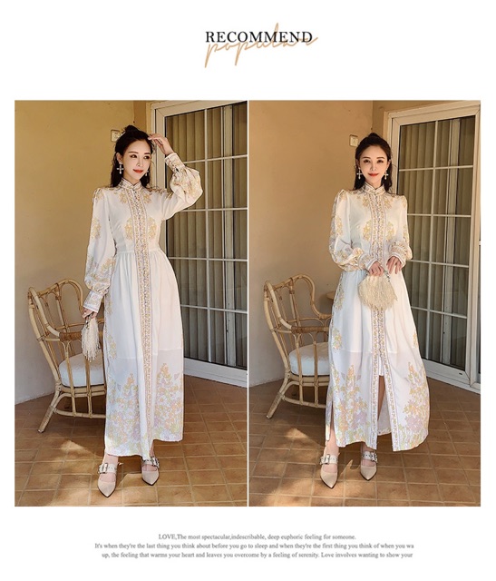 Đầm mãi hoạ tiết thiết kế cao cấp