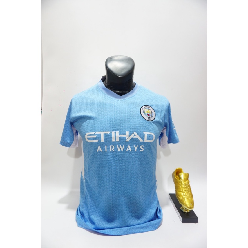 Áo bóng đá Man city xanh 2021 2022 vải Thái, áo đá banh Manchester city xanh vải Thái