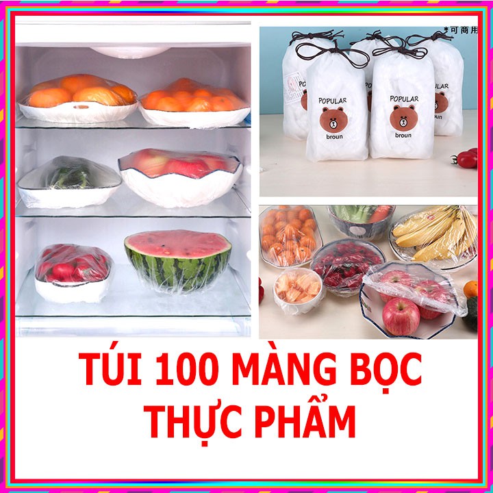 [ MỚI ] Màng bọc thực phẩm PE co có chun bọc đồ ăn co giãn tái sử dụng khắc phục nhược điểm của các màng bọc khác