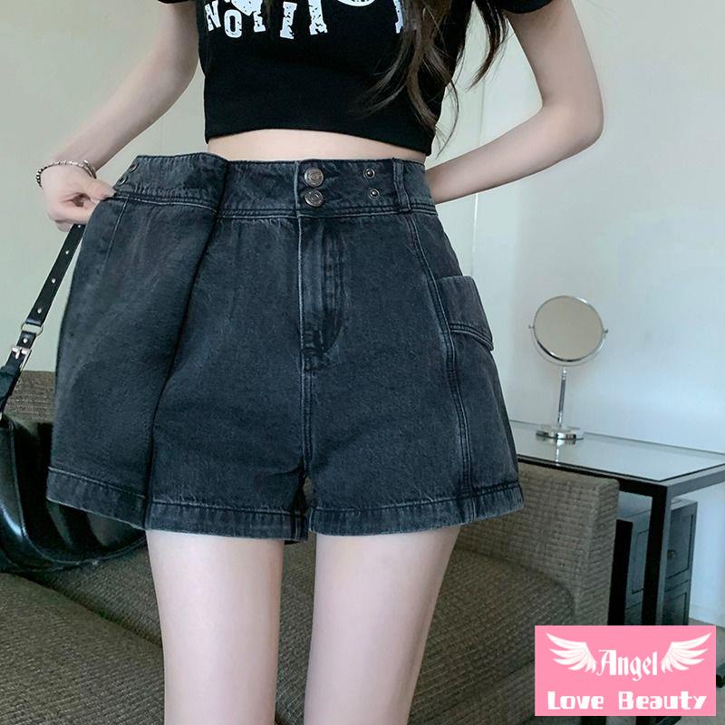 [Bán Chạy] ~ Quần Short Jean Dáng Chữ A Lưng Cao Ôm Dáng Thời Trang Mùa Hè Ngọt Ngào Cho Nữ