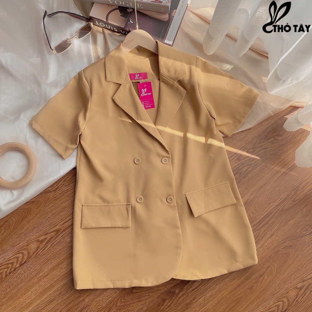 Áo khoác vest ngắn tay THỎ TÂY A385CX76 | BigBuy360 - bigbuy360.vn