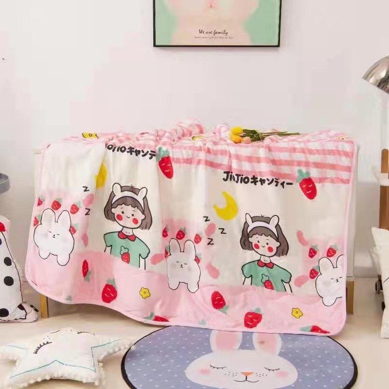 [MẪU MỚI] Mền Chăn Đũi Cotton 2 Mặt Đắp Hè Thu Điều Hoà Cho Bé Mẫu Mới Nhất 2021