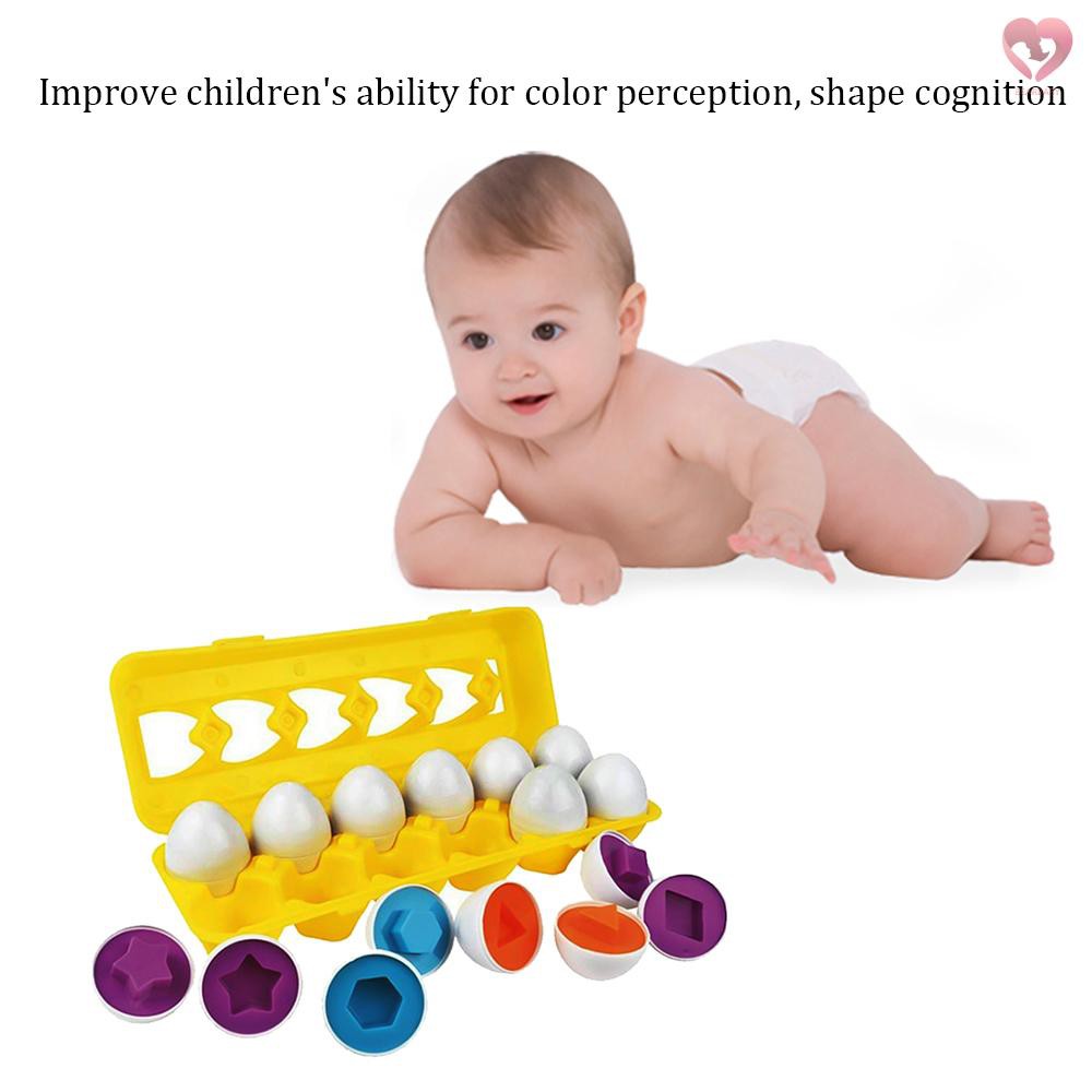 Children Educational Toys Egg Matching Pairing Wisdom Smart Egg Capsule Color Shape Recognize Blocks