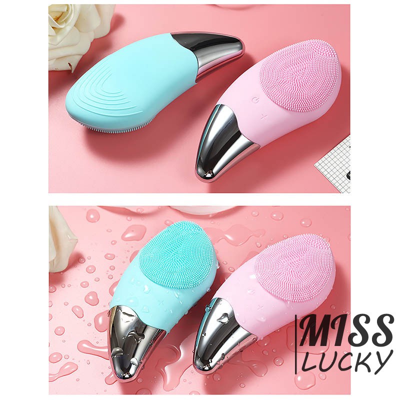 Máy rửa mặt mini sạc điện bằng silicon chống nước