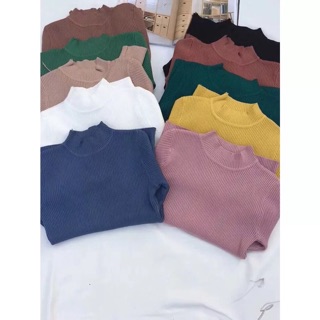 [Sale] Áo len trơn cổ 3 phân