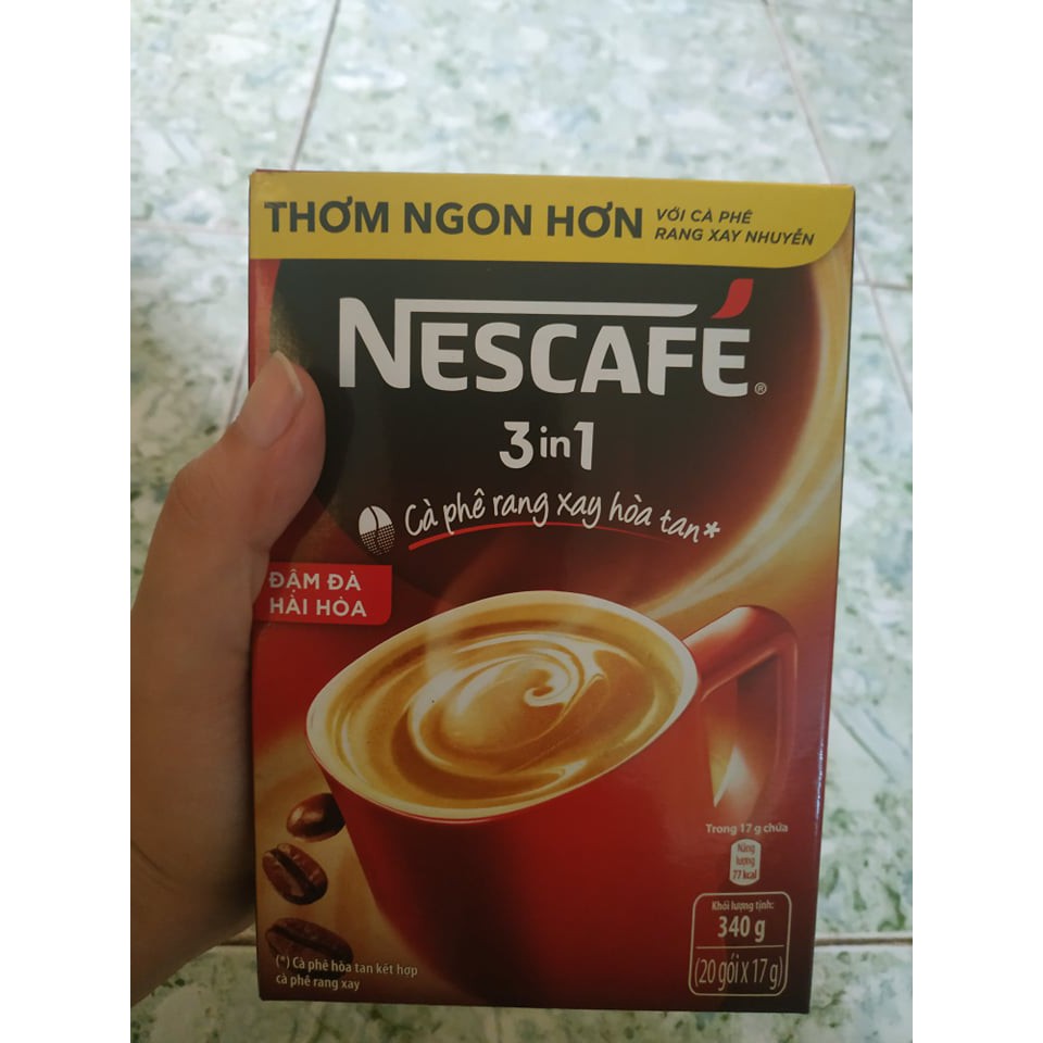 Cà phê sữa NesCafé 3 in 1 (đỏ) đậm đà hài hòa 340g (20 gói)
