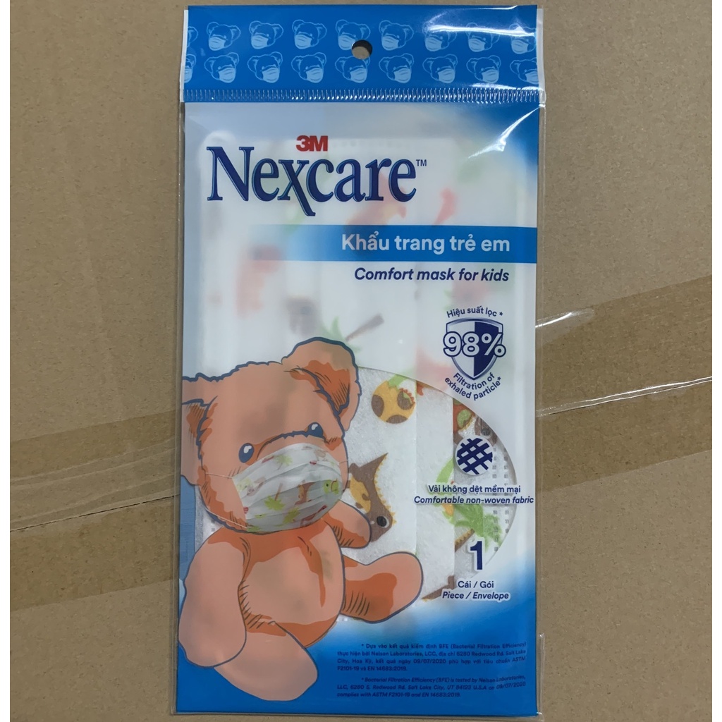 Hộp 25 chiếc khẩu trang trẻ em 3M, họa tiết bắt mắt_Chính hãng Mask3M