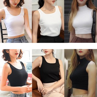 Áo sát nách - ba lỗ nữ - body croptp - có 3 loại cổ vuông, tròn và cổ cao - g301