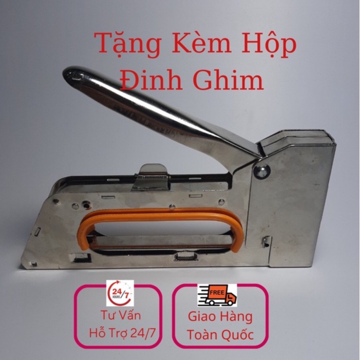 Súng bắn ghim cầm tay RAPID thích hợp sử dụng cho nhiều chất liệu, TẶNG Kèm HỘP ĐINH GHIM