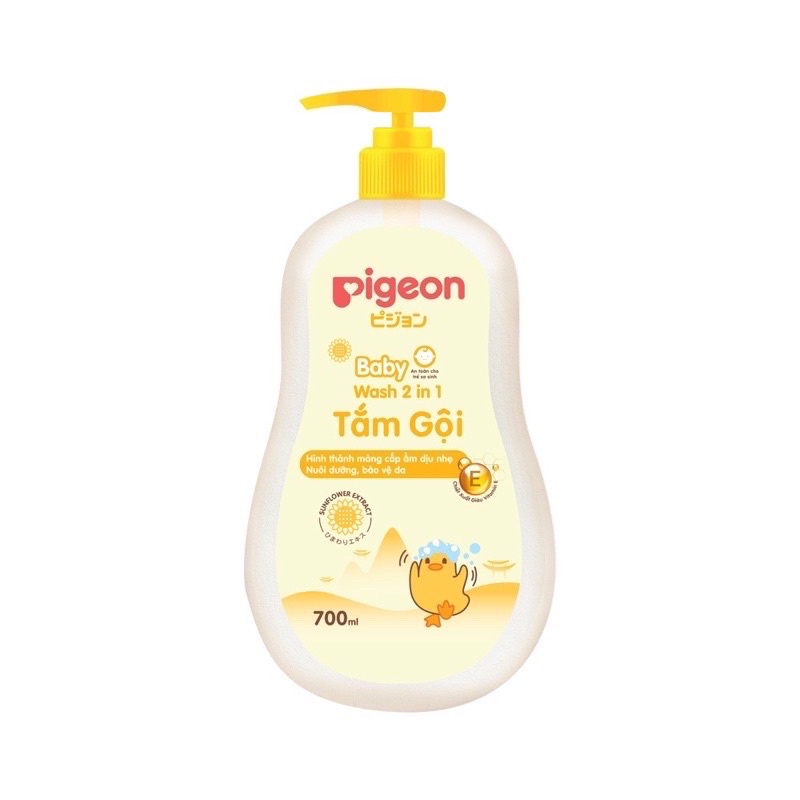 Sữa tắm gội 700ml Pigeon 2in1 dịu nhẹ