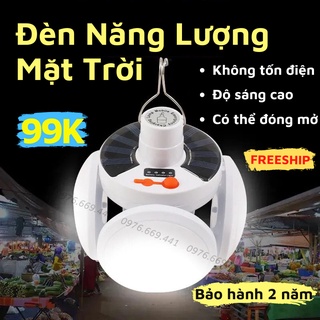 Đèn Năng Lượng Mặt Trời Đèn Tích Điện 4 Cánh Đóng Mở Tích Hợp Sạc Pin Chống Nước Ngoài Trời