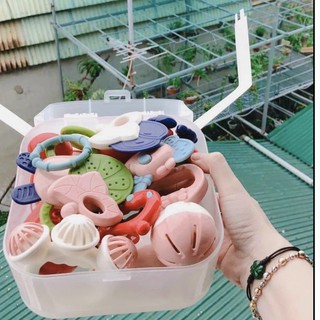 👉❣️ [SALE CỰC SỐC] Sét Xúc Xắc Gặm Nướu Tập Cắn Cho Bé Kèm Hộp