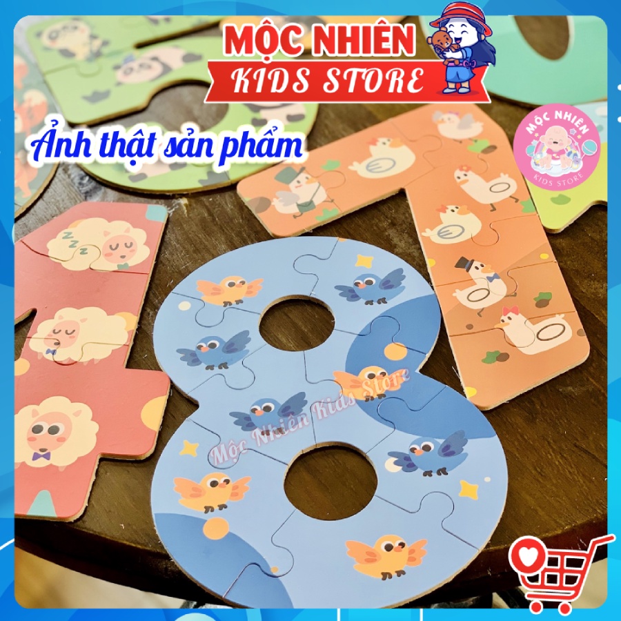 Bộ Xếp Hình Puzzle Chữ Cái và Số Đếm Bằng Gỗ Dành Cho Bé 2 Tuổi - Alphabet Puzzle
