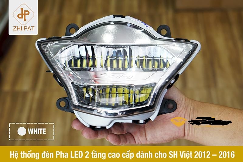 Đèn Led 2 tầng ZHIPAT cho SH Việt 2012-2016 chóa màu 2 tầng ( màu trắng xi )