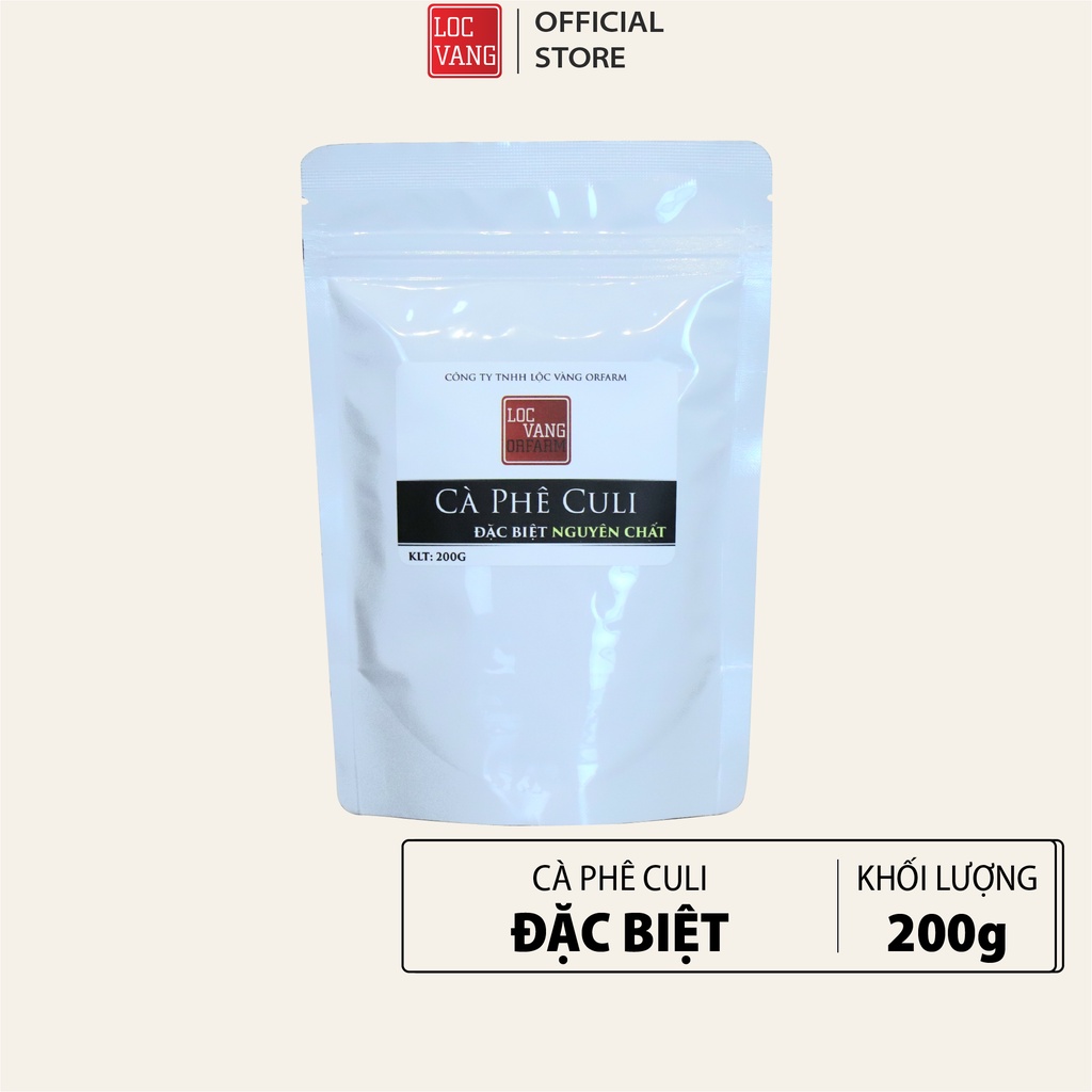 Cafe Culi Đặc Biệt nguyên chất rang mộc 100% vị đắng đậm Pha Phin, Cold Brew, Drip gói 200g
