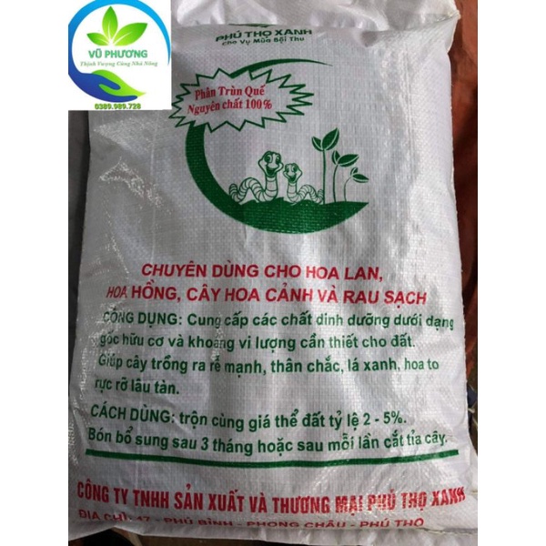 Phân trùn quế nguyên chất 100% gói 1kg