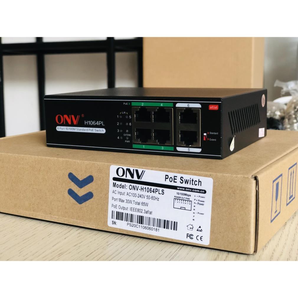 Bộ chia 6 10 18 cổng POE ONV H1064PLS H1108PLS H1016PLS, 2 Uplink