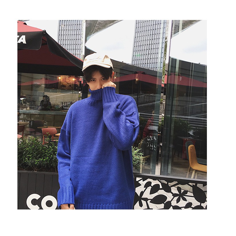 Áo len cao cổ dang suông ulzzang Hàn Quốc giá sale tết