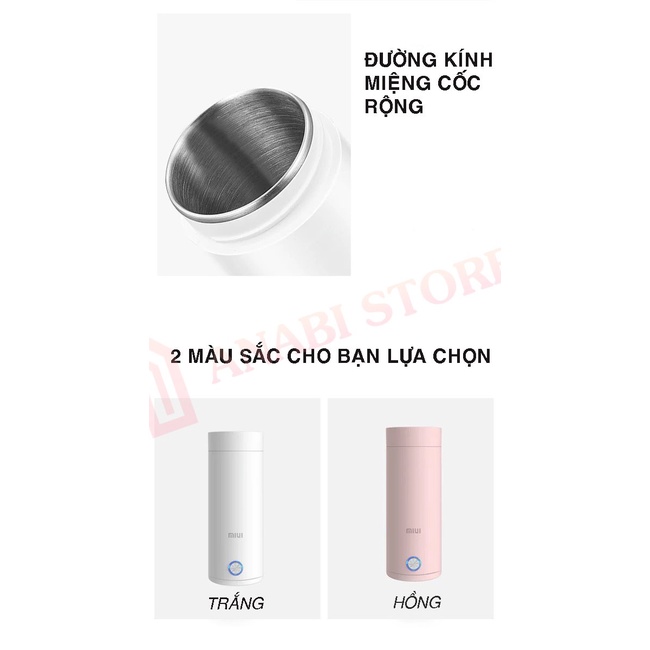 Bình Đun Nước, Pha Sữa Du Lịch MERKUR - Ấm Siêu Tốc Tiện lợi Nhỏ Gọn ( tặng kèm ổ chuyển đổi )