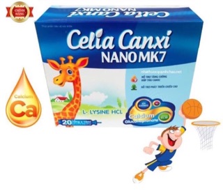 Celia Canxi Nano Mk7 phát triển chiều cao, kích thích ăn ngon, cho xương chắc khoẻ chống còi xương, loãng xương