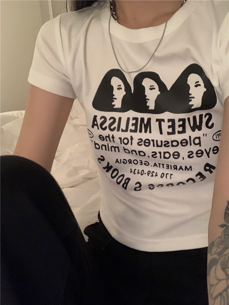 Áo Thun Lửng Tay Ngắn Thời Trang Dành Cho Nữ 50785