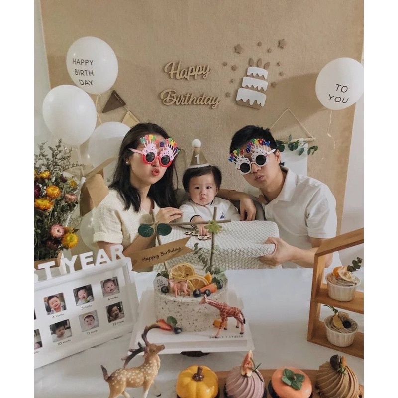 Mũ Cói  Sinh Nhật Phong Cách Hàn Quốc Kute