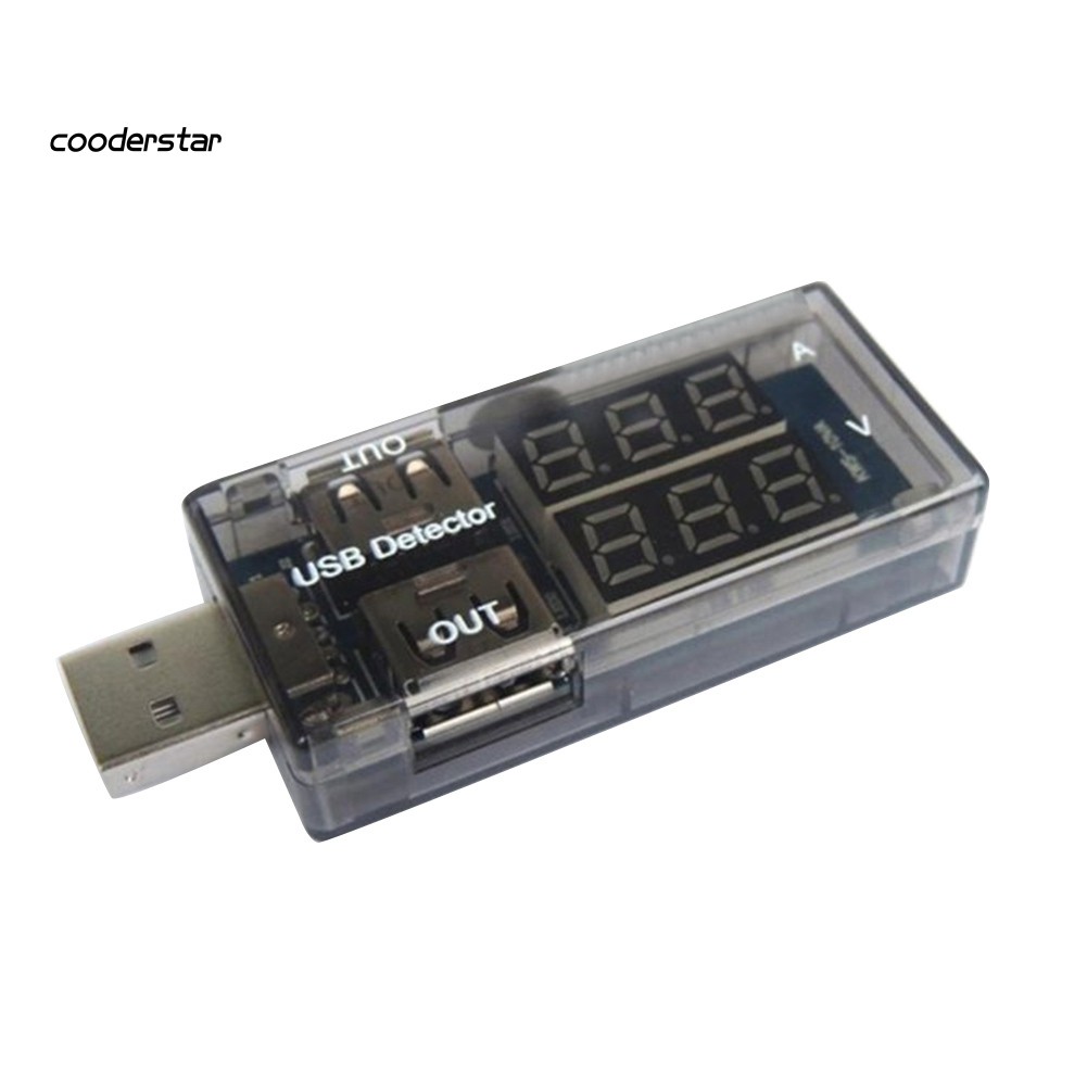 Thiết bị đo nguồn sạc điện thoại cổng USB có màn hình LED
