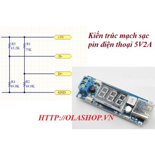 Mạch hạ áp sạc pin điện thoại 5V2A