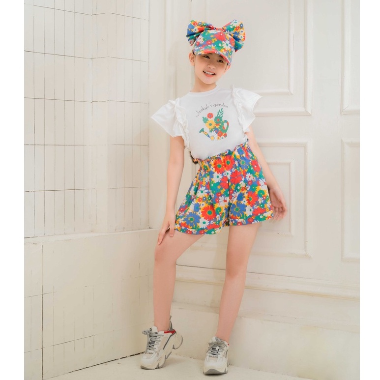 Đồ bộ bé gái thiết kế Jookyli cộc tay kèm quần hoa Lolita 94G0966