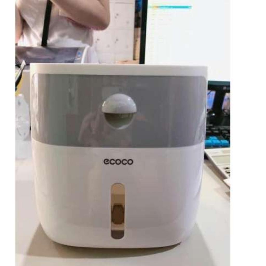 Hộp đựng giấy vệ sinh treo tường chống nước có khay để đồ Ecoco