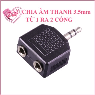 Đầu chia âm thanh từ 1 đầu 3.5mm sang 2 cổng 3.5mm - đầu chia âm thanh từ 1 ra 2