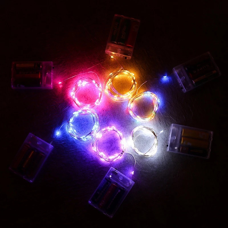 Dây Đèn Led 5M 10M 10 Màu Dùng Pin Trang Trí Phòng Trẻ Em