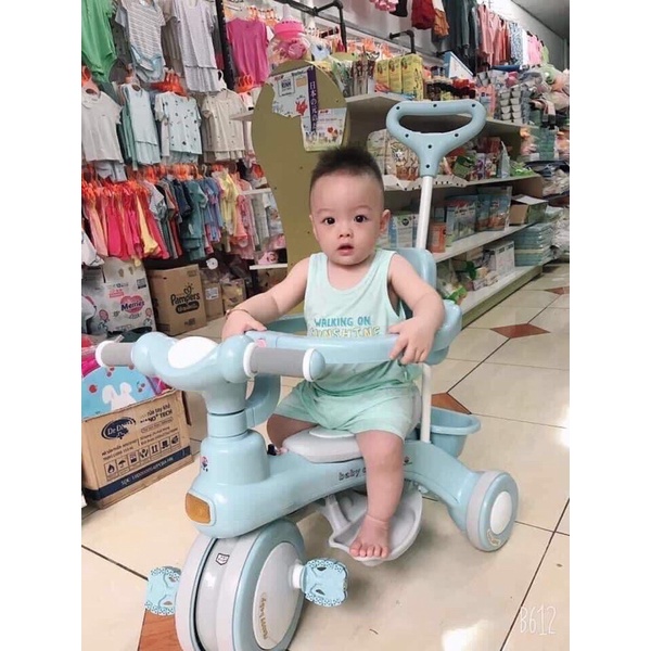 Xe đẩy 3 bánh 618/688 có đèn, có nhạc cho bé