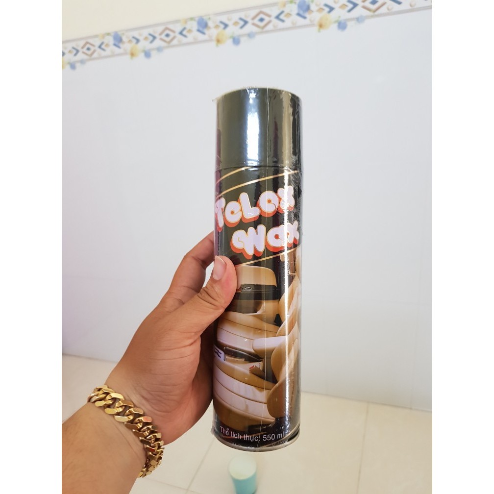 Thùng 12 Bình xịt đánh bóng đa năng Telox Wax 550ml Hương Chanh